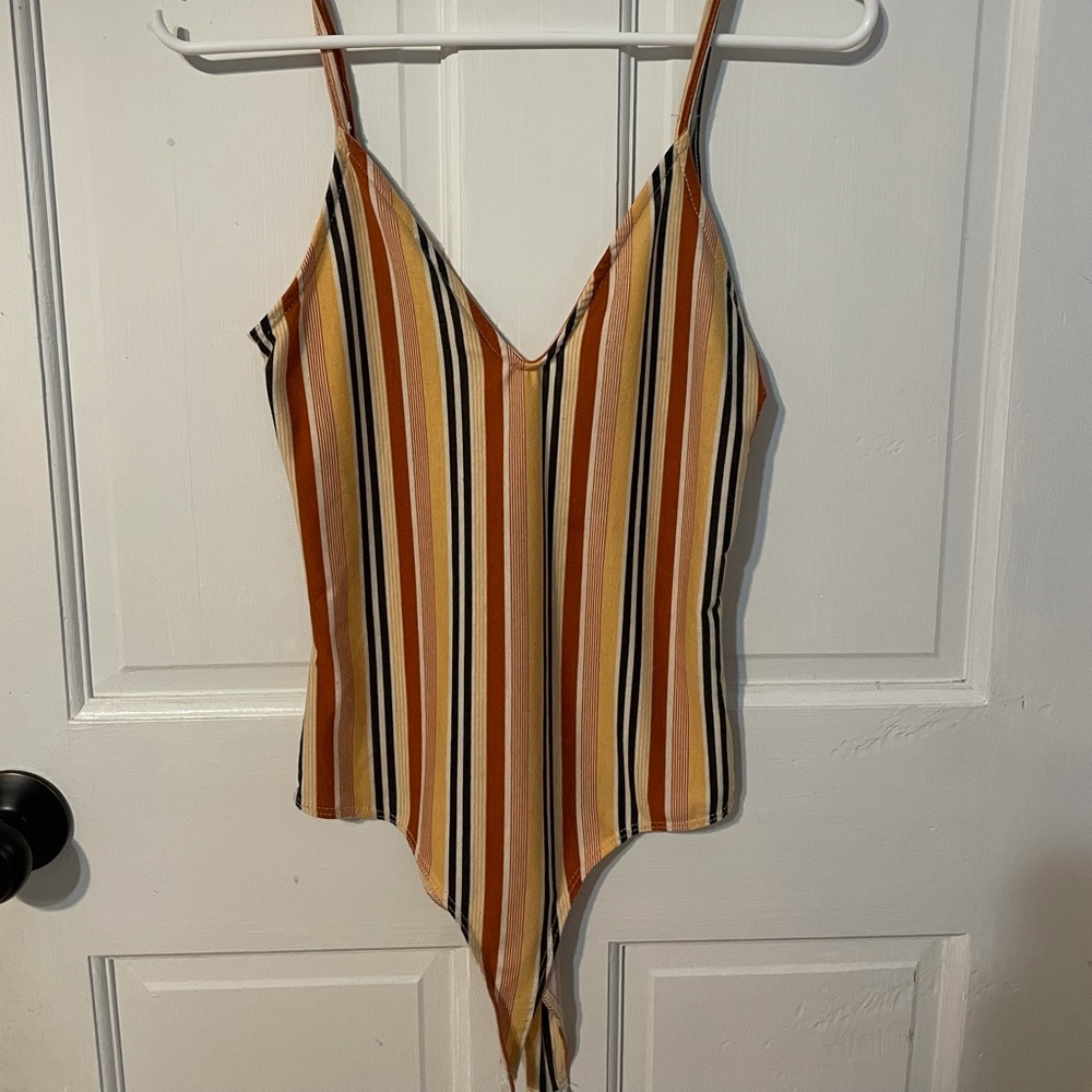 Striped bodysuit